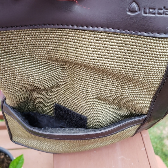 VINTAGE Bag LIZ CLAIBORNE Olive Green Roomy Vegan - Picture 9 of 13